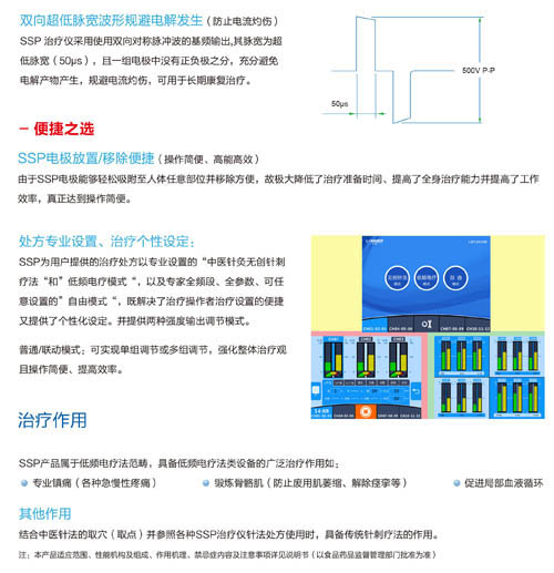 吸附式點刺激低頻治療儀（SSP）治療作用